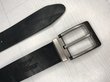 Мужской ремень из черной кожи Pager - детально