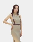 Портупея для женщин Olivia вишнёвого цвета - вид сбоку