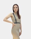 Чёрная женская портупея Olivia - вид сбоку